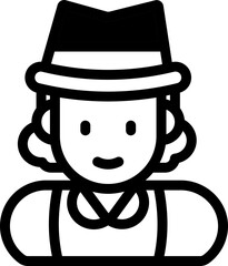 Poster - Musketeer Icon In Black And White Color.