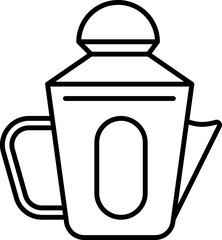 Sticker - Isolated kettle Icon In Flat Style.