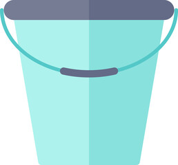 Wall Mural - Bucket Icon In Blue Color.