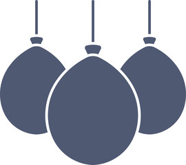 Poster - Balloons Icon Or Sign In Blue And White Color.