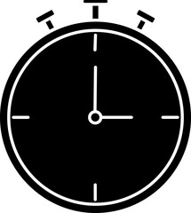 Sticker - Alarm clock icon in b&w color.