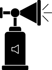 Wall Mural - B&W air horn icon in flat style.