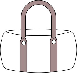 Wall Mural - Handbag Or Carry Bag Icon In Grayish Red And White Color.