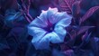 Midnight Glow: Under the cloak of night, the Ipomoea alba flower emits a gentle, silvery luminosity.