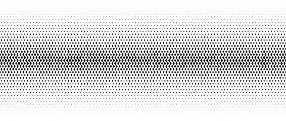 Poster - Rhombus gradient halftone texture. Diamond shape dot fading background. Abstract geometric particle vanishing gradation backdrop. Rhomb shape grunge overlay structure. Vector black and white wallpaper