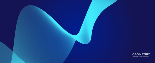 Wall Mural - Modern dark blue banner background abstract geometric pattern light. Abstract blue background banner poster, cover, poster, brochure, flyer, card with dynamic. technology network. Vector illustration
