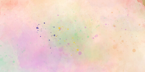 Wall Mural - Abstract pink sky cloud multicolor paint vintage wall grunge watercolor texture backdrop background. summer winter day and pattern clouds backdrop pink color bright wallpaper.	
