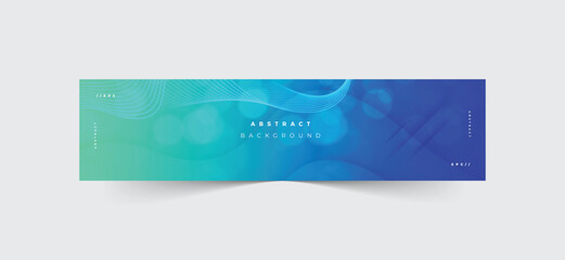 Wall Mural - Gradient blue abstract background linkedin banner template, banner, header