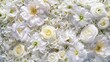 Beautiful white flowers for the wedding, generative ai