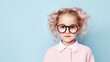 Adorable Young Girl with Glasses. Fictional Character Created By Generated By Generated AI.