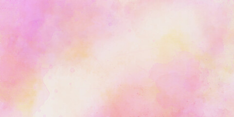 Wall Mural - Abstract pink sky cloud multicolor paint vintage wall grunge watercolor texture backdrop background. summer winter day and pattern clouds backdrop pink color bright wallpaper.	
