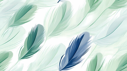 Poster - seamless pattern of feathers
