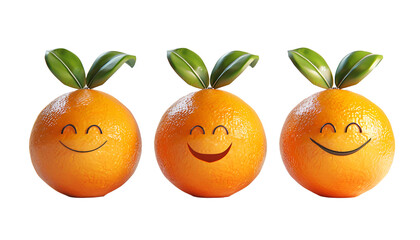 Wall Mural - 3D render of cute orange isolated