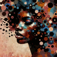 Wall Mural - abstract background of a woman