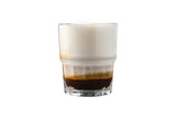 Cortado coffee on a white background. Traditional coffee in Spain