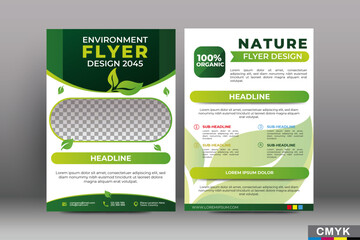 Poster - Nature environment flyer vertical template. vector