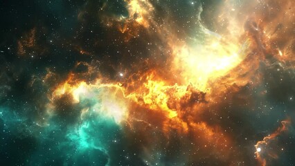 space nebula. universe background illustration. seamless looping overlay 4k virtual video animation 