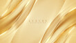 © witsanu - Gold luxury background and elegant ribbon decorations with glitter light effects elements and bokeh.