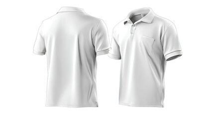 Poster - white polo shirt for mockup isolated background