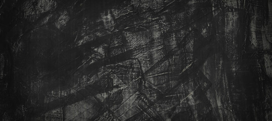 Wall Mural - black concrete floor wall texture, dark rough background, old background with black color.