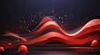 background red wave with stars
