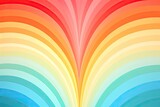 Fototapeta Tęcza - Retro Rainbow Abstract Background, Vintage 70s Rain Bow Arch Pattern, Gay Symbol Banner, AI