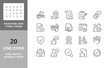 Line icons about approval and certified. Editable vector stroke. 64 and 256 Pixel Perfect scalable to 128px...