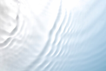 Wall Mural - the clear blue surface of the water gradients from light to dark.
