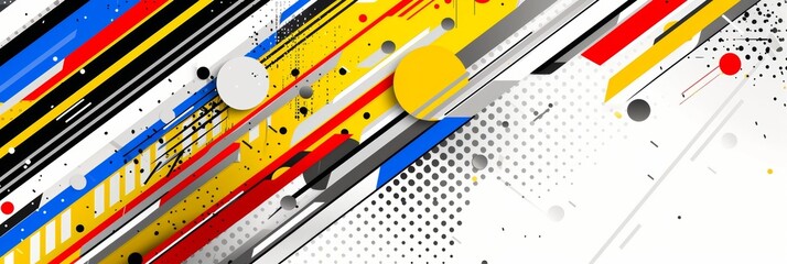 Sticker - Abstract futuristic digital technology background for creative projects with modern design concept.