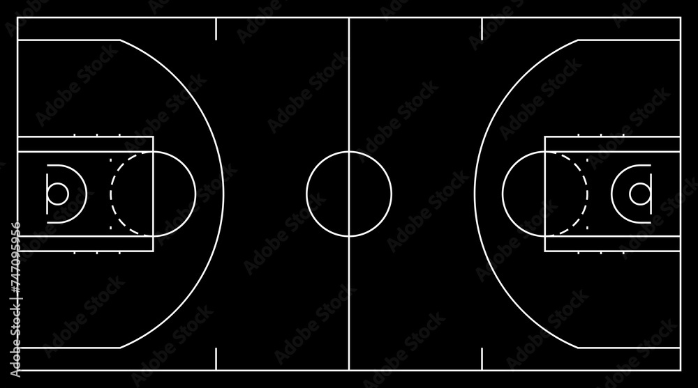 Basketball court icon, basketball court dimensions lines, Basketball ...