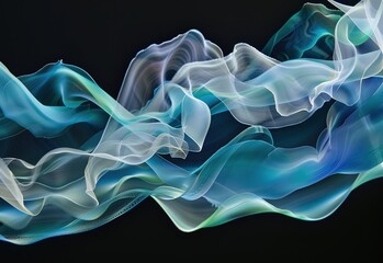 Poster - The ethereal waves of smoke are a captivating play of light and shadow, perfect for backgrounds and abstract designs.