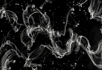 Poster - The ethereal waves of smoke are a captivating play of light and shadow, perfect for backgrounds and abstract designs.