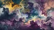 Mystical and vibrant abstract background for creative design projects on a dark backdrop