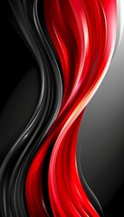 Poster - Vibrant 3d abstract business background in red and black colors for modern designs and presentations
