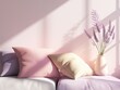 Minimalist Home Decor with Lavender and Pastel Cushions
