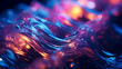 Abstract Fluid Art in Vivid Hues, Mesmerizing Color Swirls, created with Generative AI technology