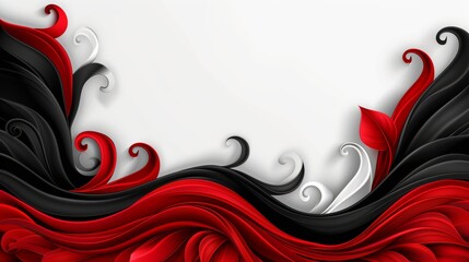 Poster - Vibrant 3d abstract business background in red and black colors for creative designs