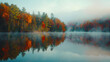 Fall Mist on the Lake New Brunswick Canada