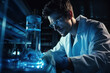 Scientist working in the laboratory. Science, chemistry, biology, medicine and people concept.