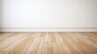 © Voilla - Empty room with wooden floor and white wall.