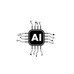 Fototapete - AI generator or processor. Artificial intelligence concept. AI electrical board. Artificial intelligence generative process. Vector