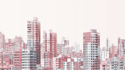  A cityscape with buildings on top of building。