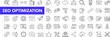 © SMUX - SEO Optimisation icon set with editable stroke. Search Engine Optimization thin line icon collection. Vector illustration
