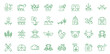 Farming and growing plants. Agriculture and gardener. Set of icons. Vector editable outline stroke.