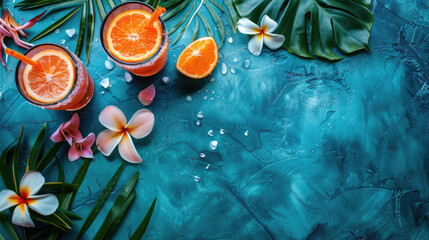 Background for a Cocktail Party or summer event invitation, inspiration for a card, poster, flyer or similar with copy space