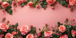 © pickypix - flowers top view with free copy space in center, template for greeting card