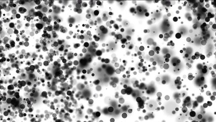 Poster - Black particles on a white background. Computer generated 3d render