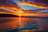Fototapeta Fototapety z mostem - most beautiful sunset. Generative AI