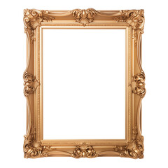 Wall Mural - antique gold picture frame, png, 