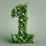 Fototapeta Sport - green and sustainable number 1 symbol